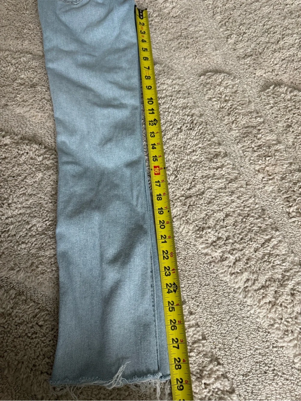 $250 RE/DONE Originals ’80s Slim Straight Jeans Light Wash Raw Hem Size 25